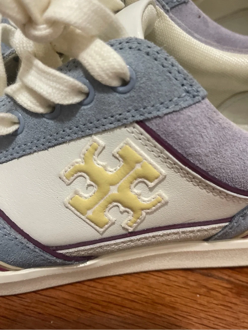 TORY BURCH Clover Court Sneaker In Ivory/yellow Canary/aria Blue 7 1/2